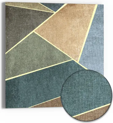 Produktbild von DEQORI Hybrid Leinwand Bild 30x30 cm 'Mystisches Mosaik' Wandbild Glas flach modern