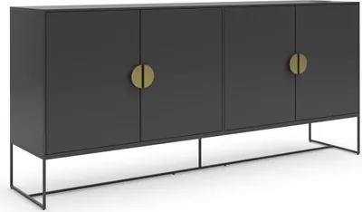 Produktbild von Sideboard >Asia< in Anthrazit - 180x82x40cm (BxHxT)