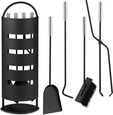 Produktbild von Feuerset 5-teilig schwarz & silber
