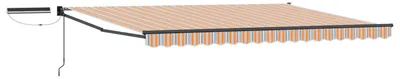 Produktbild von Elektrische ausziehbare Markise - CLORIS - Wettersensor - Blau und Orange 5x3 m - Markisen C828