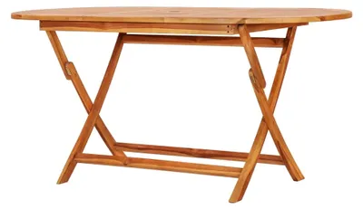 Produktbild von Klappbarer Gartentisch 160 x 80 x 75 cm aus massivem Teakholz