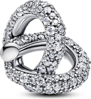 Zdjęcie produktu dla Pandora Pavé Infinity Knot Heart Charm 793771C01 Wisiorek z charmsem