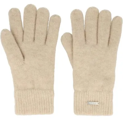 Productafbeelding van Eisglut Damen Undinel fleece winterhandschoenen, beige, maat M/L (omtrek 20,5-22)