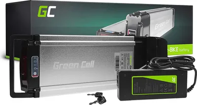 Produktbild von Green Cell® E-Bike Akku 36V 12Ah Li-Ion Fahrradakku Rear Rack Gepäckträger Batterie mit Ladegerät