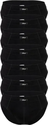 Produktbild von s.Oliver Herren Slips, 7er Pack - Slipdose, Baumwolle, einfarbig Schwarz XL