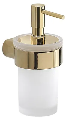 Image de Distributeur de savon Gedy PIRENEI, verre dépoli, doré