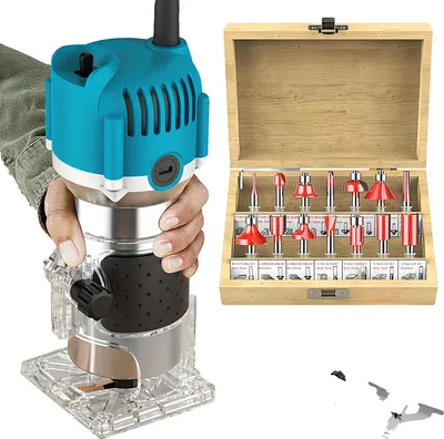 Image de Fraiseuse à bois, coupe précise, utilisation polyvalente, 800 W