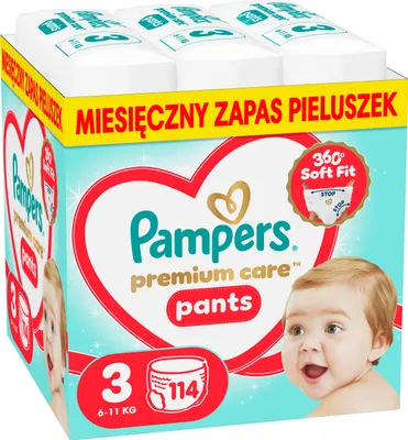 Productafbeelding van Pampers Premium Care Broekjes maat 3 (6-11 kg), 114 stuks
