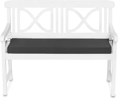 Produktbild von TexDeko Gartenbankauflage 100 x 42 x 6cm wasserabweisend mit waschbarem Bezug Bankkissen Bankpolster Polsterauflage Auflage als Sitzkissen (Anthrazit)