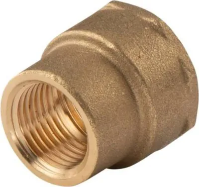 Produktbild von Messing Gewinde-Fitting Reduziermuffe 3/4'IG (DN 20) - 1/2'IG (DN 15) - schwere Ausführung