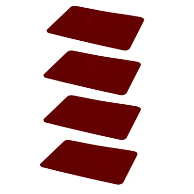 Produktbild von 4er Set Platzmatte Filz 44 x 30 cm Bordeaux  Tischsets Untersetzer Rechteckig Tischmatten Platzsets Filzuntersetzer