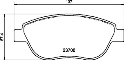 Produktbild von HELLA Bremsbeläge Satz Vorne Bremsklötze passend für PEUGEOT 207 (WA, WC) 8DB 355 011-331