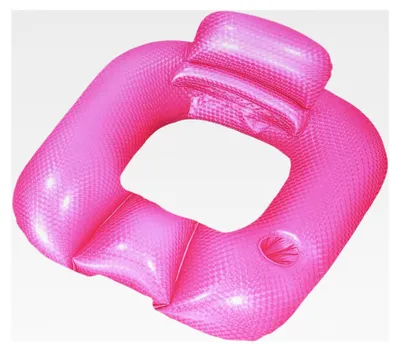 Produktbild von Aufblasbare Poolliege - Schwimmbadliege mit Getränkehalter und Armlehnen für Pool, Fluss, See