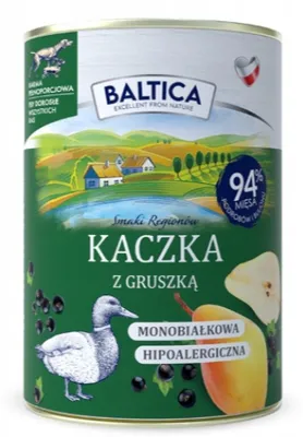 Zdjęcie produktu dla Mokra karma dla psa BALTICA Smaki regionów Kaczka z gruszką 400g