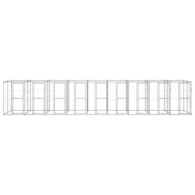 Produktbild von vidaXL Outdoor-Hundezwinger Verzinkter Stahl 21,78 m²