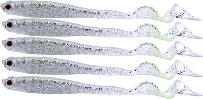 Produktbild von 5pcs Silber 13 cm Weichfischerei Bass Bass Schlangenkopfköder (Silber)