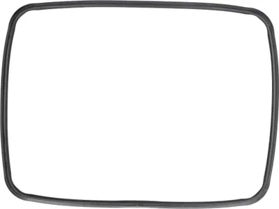 A black gasket or seal on a white background.