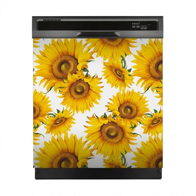 Produktbild von Aufkleber sticker 60x60 cm Dekorative folie Spülmaschine - Sonnenblume Blumen