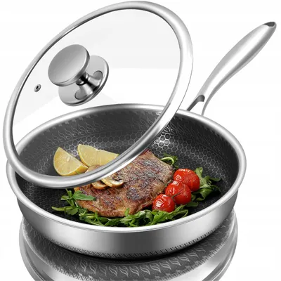 Produktbild von Edenberg Edelstahl Pfanne mit Deckel 30cm Antihaft
