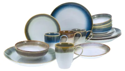 Produktbild von CreaTable, 23864, Cascade Bunt, Kombiservice 16-tlg, Steinzeug
