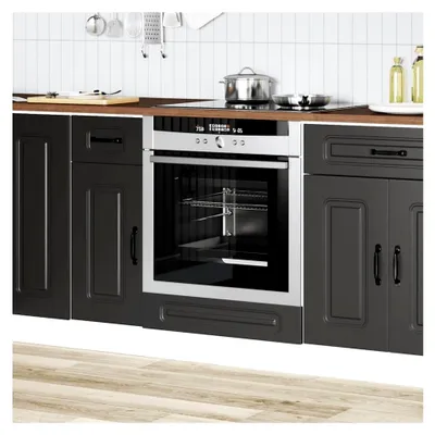 Produktbild von Herdumbauschrank Kalmar Schwarz Holzwerkstoff
