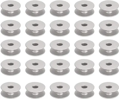 Zdjęcie produktu dla Szpulki do maszyn do szycia 100 sztuk, aluminium, akcesoria zamienne, do maszyn do haftu i szycia