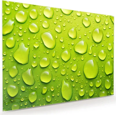 Produktbild von Glasbild 120x90cm in XXL für Wohnzimmer, Schlafzimmer Motiv Wassertropfen