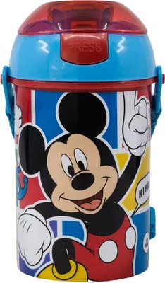 Produktbild von Disney Mickey Maus und Donald Wasserflasche Flasche mit Trinkhalm Gurt