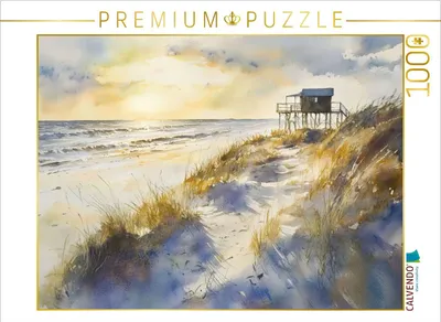 Produktbild von CALVENDO Puzzle Sonnenaufgang am Meer | 1000 Teile Lege-Größe 64x48cm Foto-Puzzle für glückliche Stunden