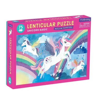 Produktbild von Puzzle Lentikulární Kouzlo jednorožců 75 dílků