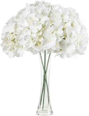 Produktbild von Künstliche Hortensien 68 cm, 3 Stück, weiß, für Tischdekoration