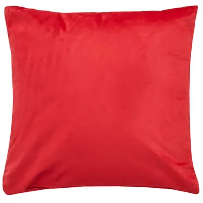 Produktbild von Sofakissen mit Füllung »Milano« HxB 45x45 cm Rot Dekokissen mit Komfort-Samt-Bezug und Reißverschluß mit Füllkissen Extra Weich Couchkissen, 203572