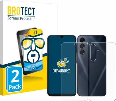 Produktbild von 2x Für Samsung Galaxy A16 4G (Display+Rückseite) Schutzfolie BROTECT Displayschutz Display Schutz Folie Klar Transparent