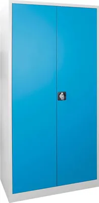 Produktbild von ADB Flügeltürenschrank 4 Fachböden (BxHxT) 920 x 1950 x 500 mm Lichtgrau / Lichtblau
