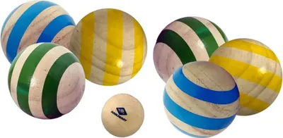 Image de SCHILDKRÖT 970007 SCHILDKRÖT Jeu de pétanque en bois, 6 boules + boule de pointage