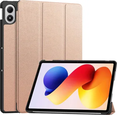 Produktbild von Für Xiaomi Redmi Pad 2 Pro 12.1 3folt Wake UP Smart Cover Tasche Hülle Rose Gold