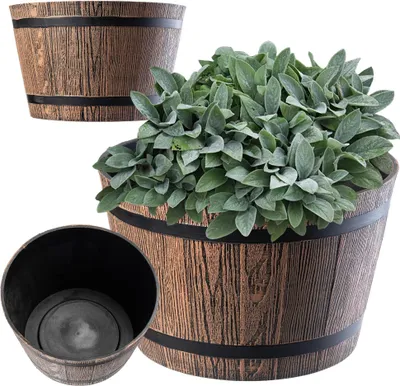 Produktbild von Blumentopf - Pflanztopf - 23 cm Durchmesser - Kunststoff - Für Innen und Außen - Braun