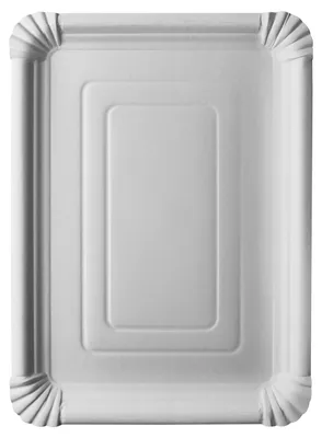 Image de 125 Assiette, carton "pure" carrée 24 cm x 33 cm blanc