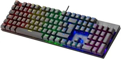 Zdjęcie produktu dla Mars Gaming MK422, pełnowymiarowy (100%), przewodowy, USB, przełącznik mechaniczny, RGB LED, czarny