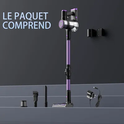 Produktbild von Stanew Akku Staubsauger Faltbar, 45Kpa Kabelloser Staubsauger, 550W Cordless Vacuum Cleaner, 30Min. Laufzeit, LED, für Tierhaare Teppich Auto Sofas