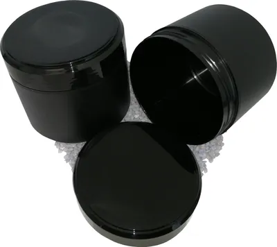 Produktbild von 100 Salbendose Schraubdosen mit Schraubdeckel Tabea stapelbar Schwarz 350ml