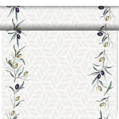Produktbild von 4x DUNI Bio Dunicel® Tête-à-Tête-Tischläufer 0,4 x 24 m Olive Garden