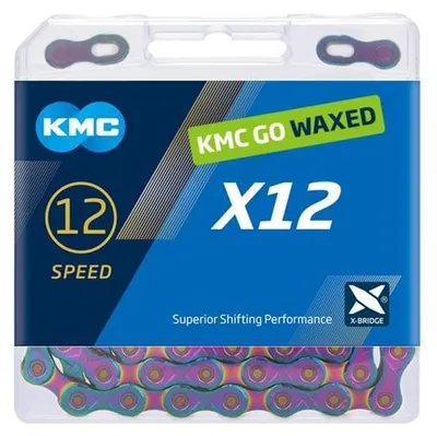 Produktbild von KMC Kette X12, 12-fach, 126 Glieder, Aurora-Blue, waxed (VG:200331)