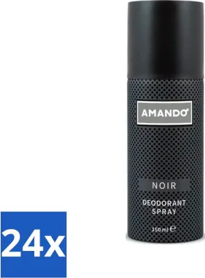Image de Amando - Noir - déodorant - spray - 150 ml - paquet économique - 24 pièces