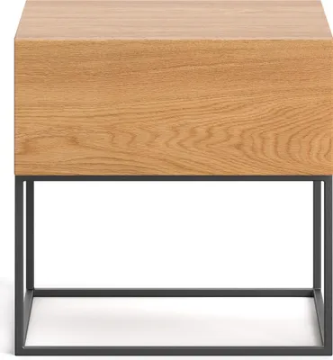 Produktbild von Loom nightstand with a drawer 44 cm, Massivholz, Eiche