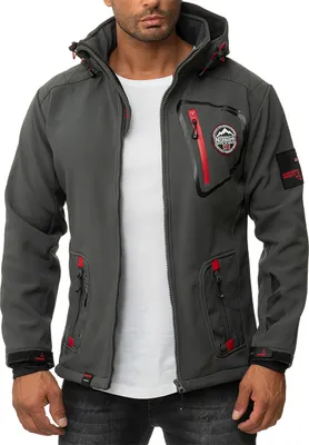 Produktbild von Geographical Norway  Herren Softshelljacke Funktions-Outdoor-Jacke, TELEMAQUE, Rot, Größe L