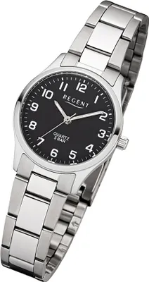 Produktbild von Regent Damen Edelstahlarmband Uhr silber 2253412 Quarzuhr UR2253412