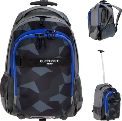 Produktbild von Schultrolley Jungen Elephant Hero Signature Trolley Ranzen Schulranzen Mädchen 12771 Cyber Camo Blau
