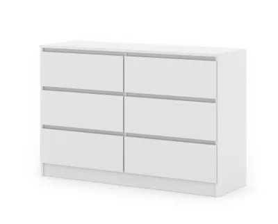 Produktbild von Komoda z szufladami MAJA S6 120 cm biały mat Kredens wysoki