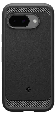 A black phone case is shown from the back.